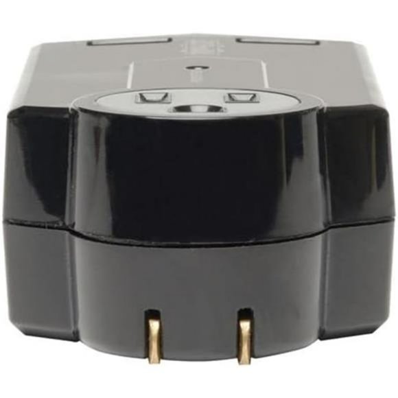 3 Outlet Portable Surge Protector Power Strip, Direct Plug In, 2 USB - Picture 2 of 7